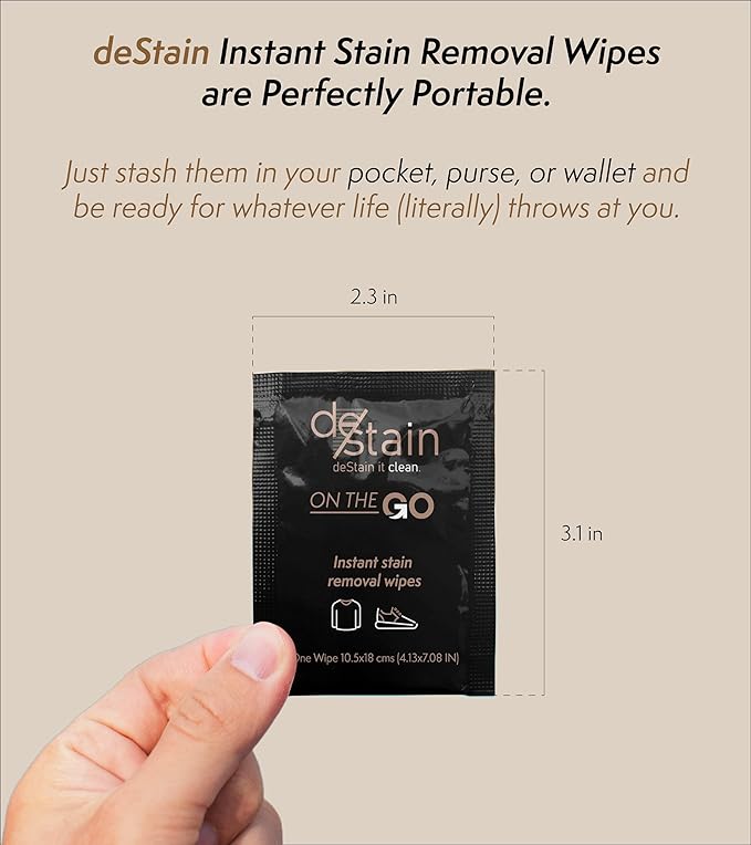 Destain - instant stain removal wipes (singles)