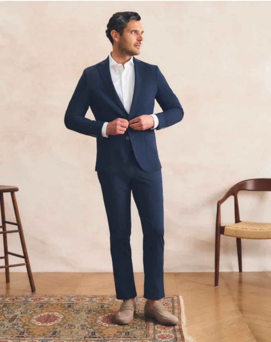 Hoffman Performance Stretch Knit Trouser - Navy