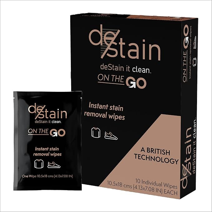 Destain - instant stain removal wipes (10 wipes) – The Dapper Den