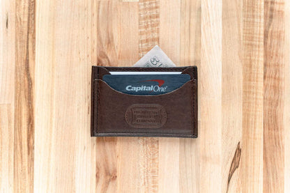 Front Pocket Wallet - American Bison Full-Grain Leather