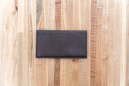 American Bison Leather Checkbook Wallet - Made in USA