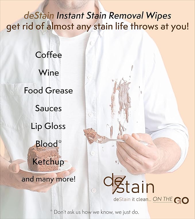 Destain - instant stain removal wipes (singles)