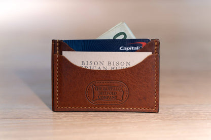 Front Pocket Wallet - American Bison Full-Grain Leather