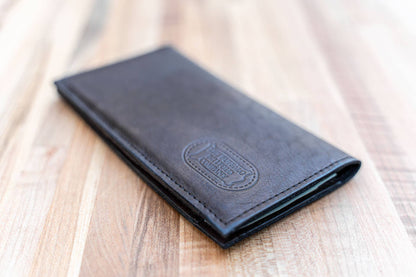 American Bison Leather Checkbook Wallet - Made in USA