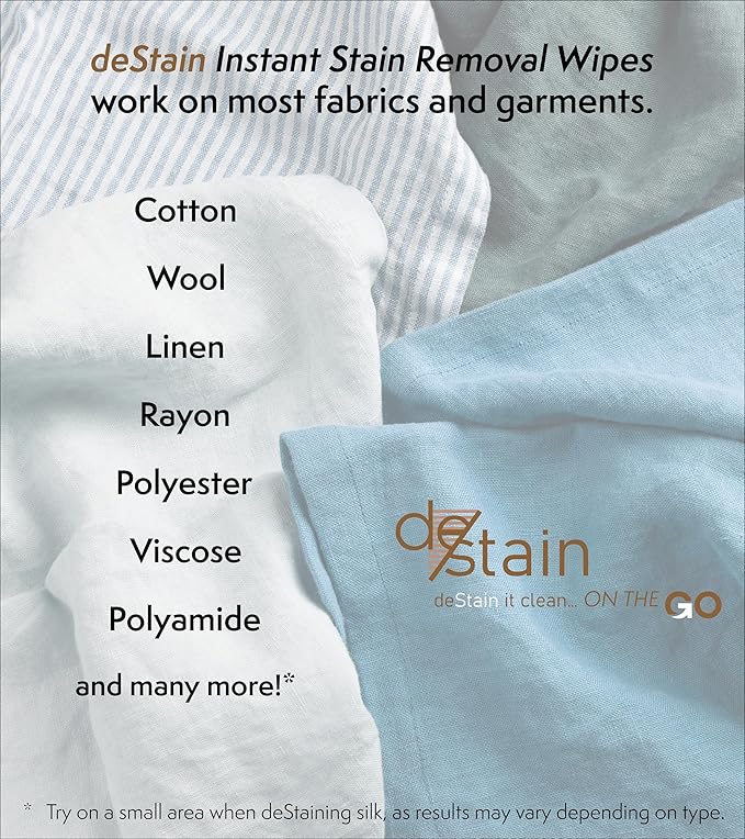 Destain - instant stain removal wipes (singles)