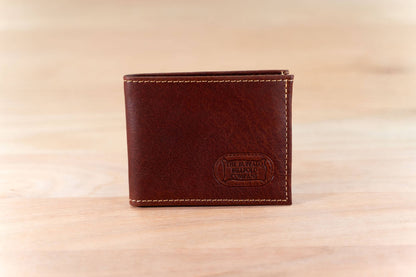 Mens Leather Bifold Wallet - ID Window - Made in USA