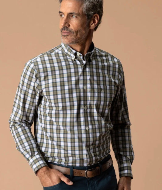 Performance Poplin Sport Shirt- Aldridge Plaid