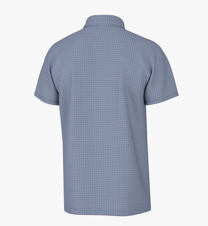 Heritage Printed Polo - Kirkos Blue