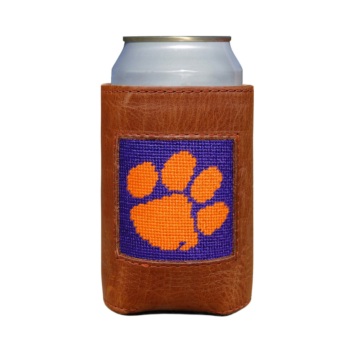 Smathers & Branson Clemson needlepoint can cooler in Purple