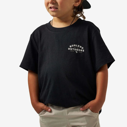 Youth Short Sleeve Tee - BURLEBO Outdoors Logo - Black