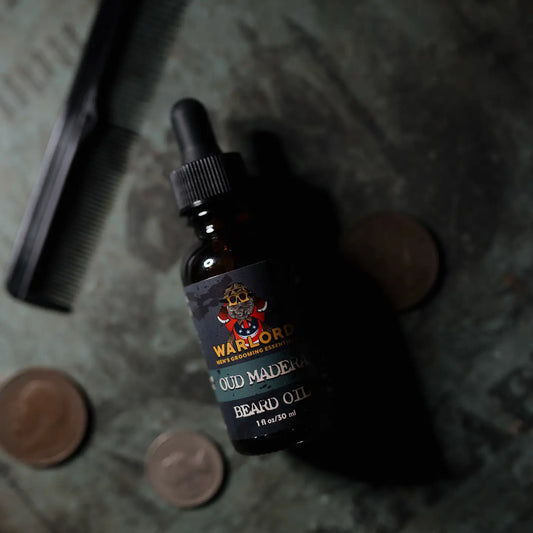 Warlord - Men's Grooming Essentials | Veteran Owned - Oud Madera Beard Oil: 1 oz.