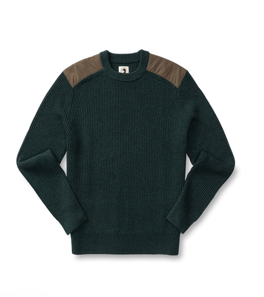 Duck Head - Patton Merino Crewneck Sporting Sweater in Legion Blue Heather