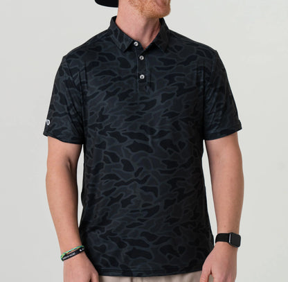 Black Camo Performance Polo