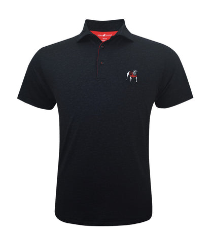 Horn Legend - Black Playbook Polo with Georgia Standing Bulldog