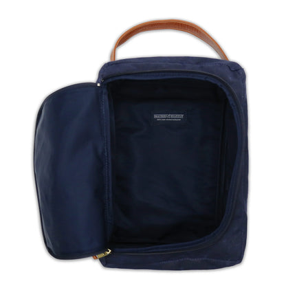 American Flag Shoe Bag in Navy Waxed Canvas