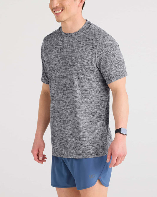 Multi-Sport Tech Tee in Faded Black Heather