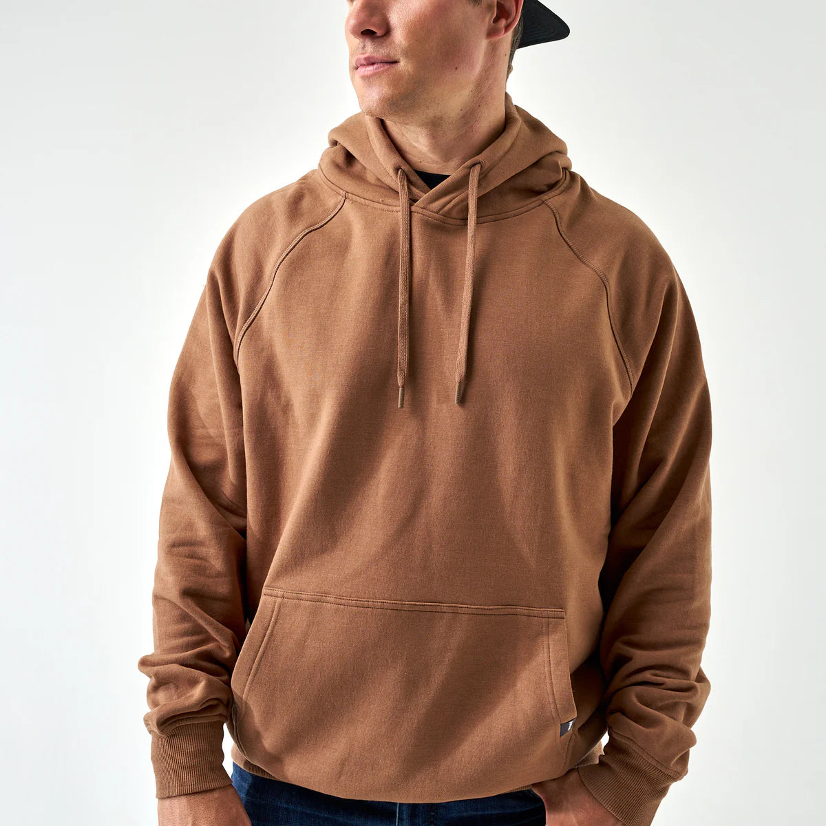 Fleece Hoodie - Heather Brown
