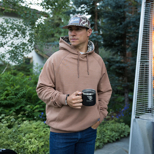 Fleece Hoodie - Heather Brown