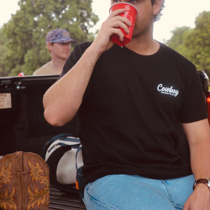 Cursive Club Graphic T-Shirt Black