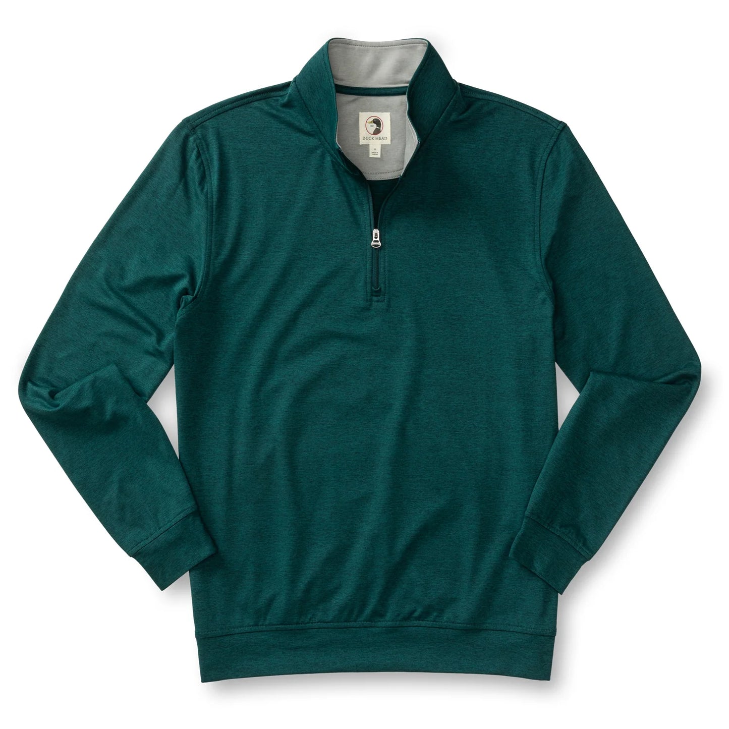 Long Drive Performance 1/4 Zip Pullover in Emerald Green Heather