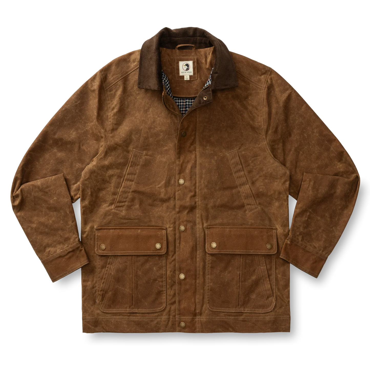 Waxed Duck Canvas Jacket in Buckskin Color