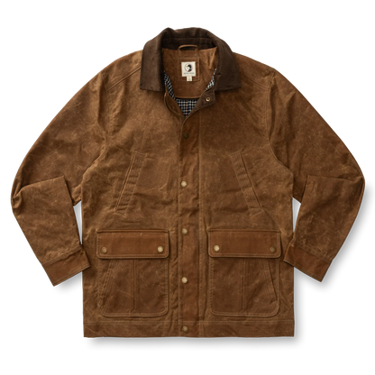Waxed Duck Canvas Jacket in Buckskin Color