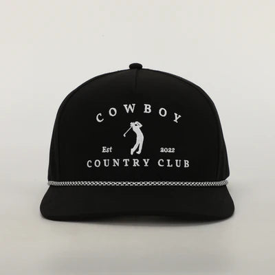 Golfer Roped Hat Black