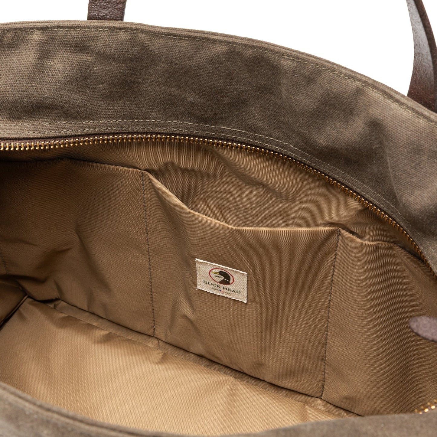 Large Waxed Canvas Tote in Field Brown