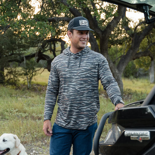 Performance Hoodie- Tiger Stripe Camo- Wetland
