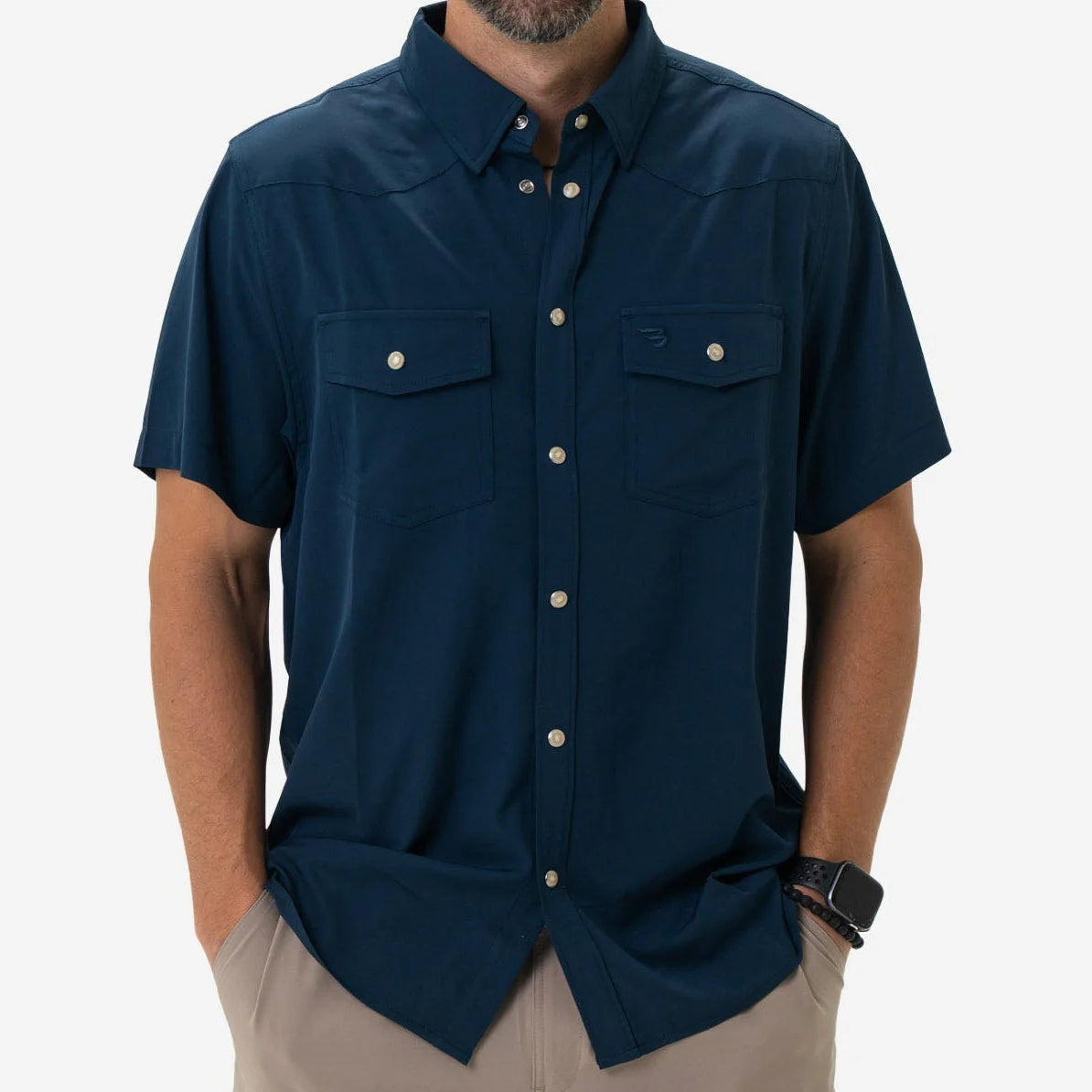 Performance Dapper Performance Western Shirt - Navy – The Dapper Den