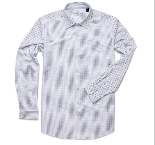 Bloom Spread Collar Hidden Button Performance Sport Shirt