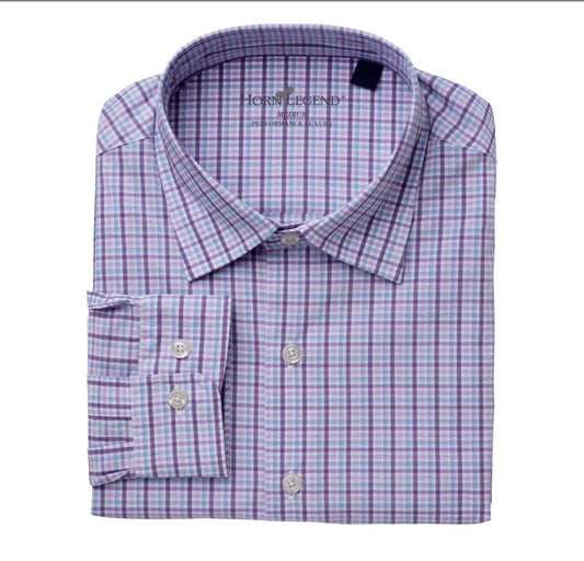 Rockport Spread Collar Hidden Button Performance Sport Shirt