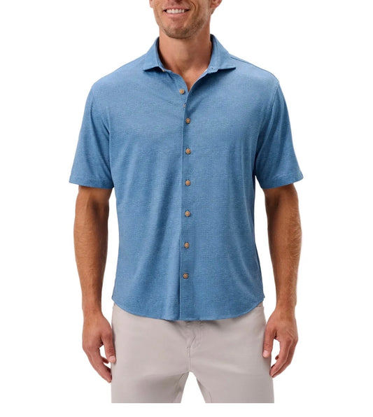 Men's Breck Hangin’ Out Knit Short Sleeve Button-Up Shirt