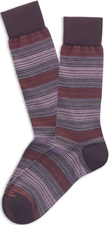 Marcoliani Scale stripe Socks - Brown Mix