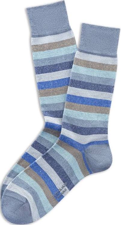 Marcoliani Tonal Stripe Socks - Maldive