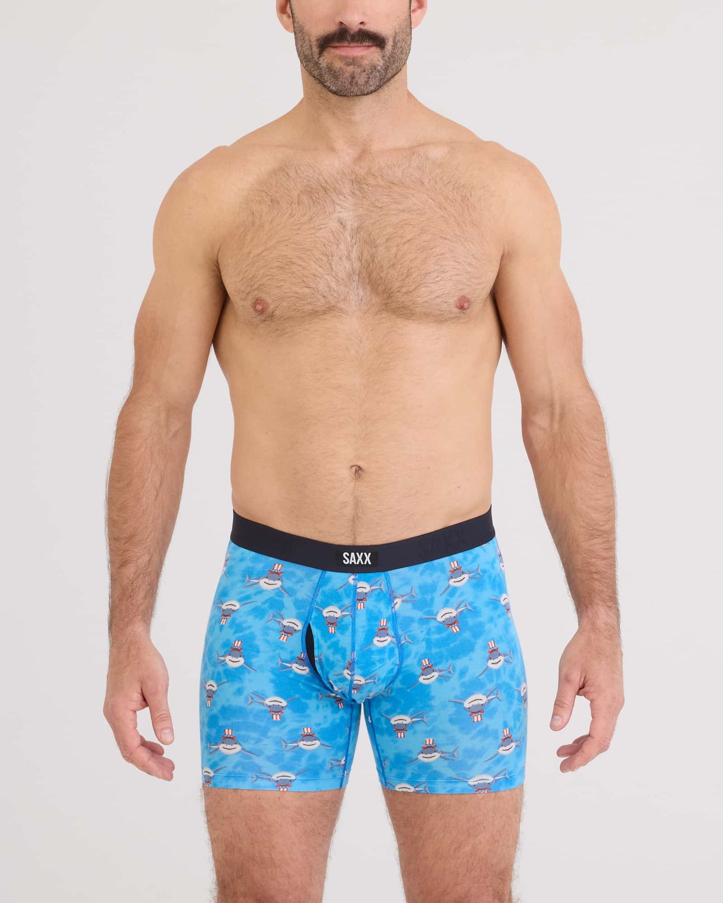 Saxx Underwear Vibe Xtra Soft Comfort Soft Comfort Boxer Brief 6" I Want You - Bold Blue
