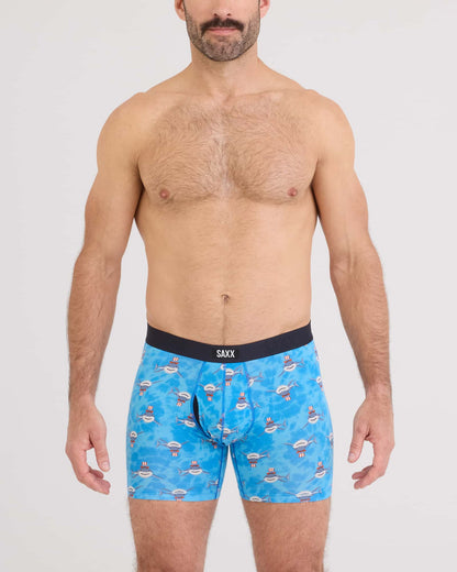 Saxx Underwear Vibe Xtra Soft Comfort Soft Comfort Boxer Brief 6" I Want You - Bold Blue
