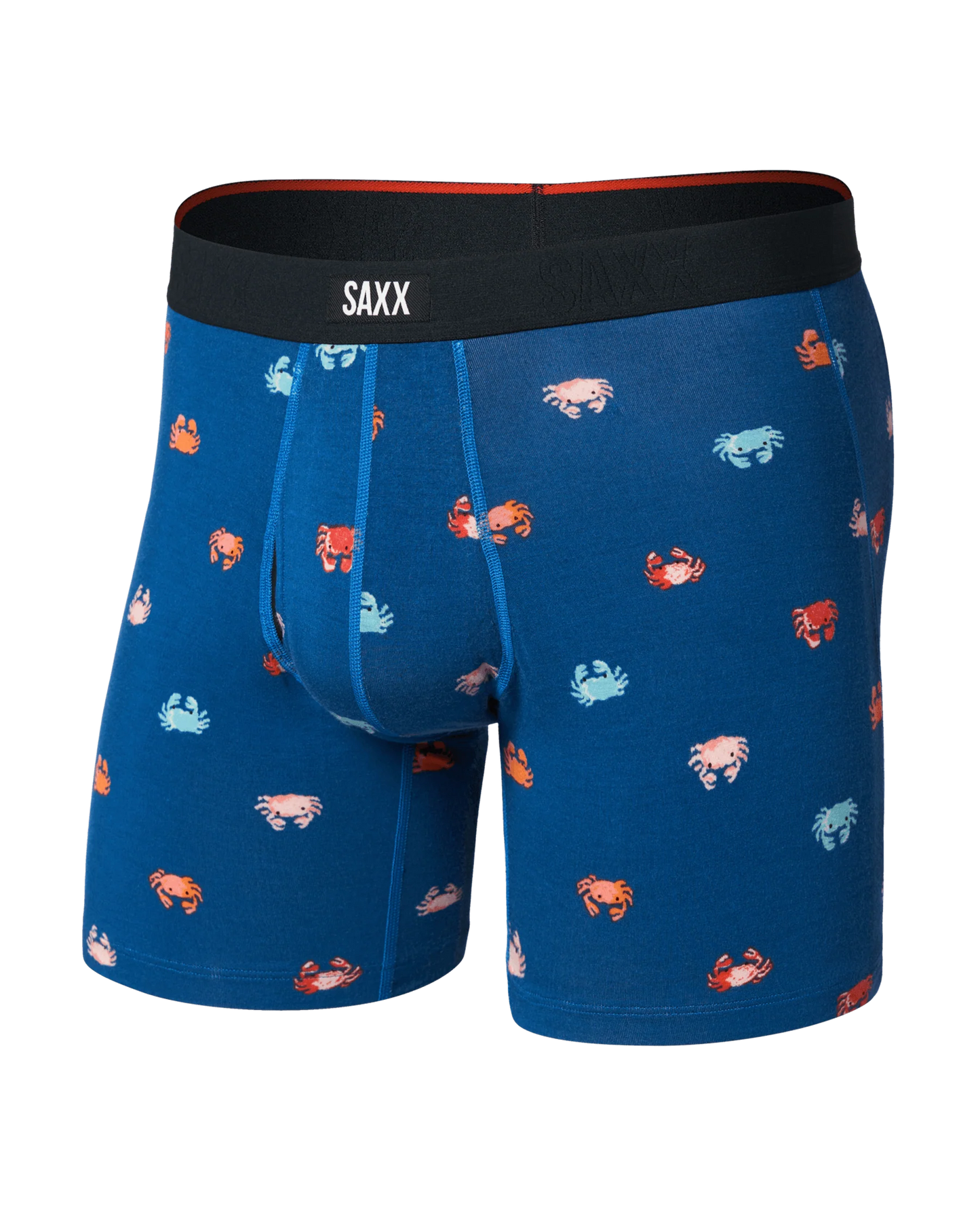 Vibe Xtra Soft Comfort Soft Comfort Boxer Brief 6" Crab Boil- Navy Dawn