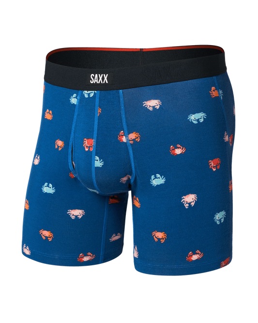 Vibe Xtra Soft Comfort Soft Comfort Boxer Brief 6" Crab Boil- Navy Dawn