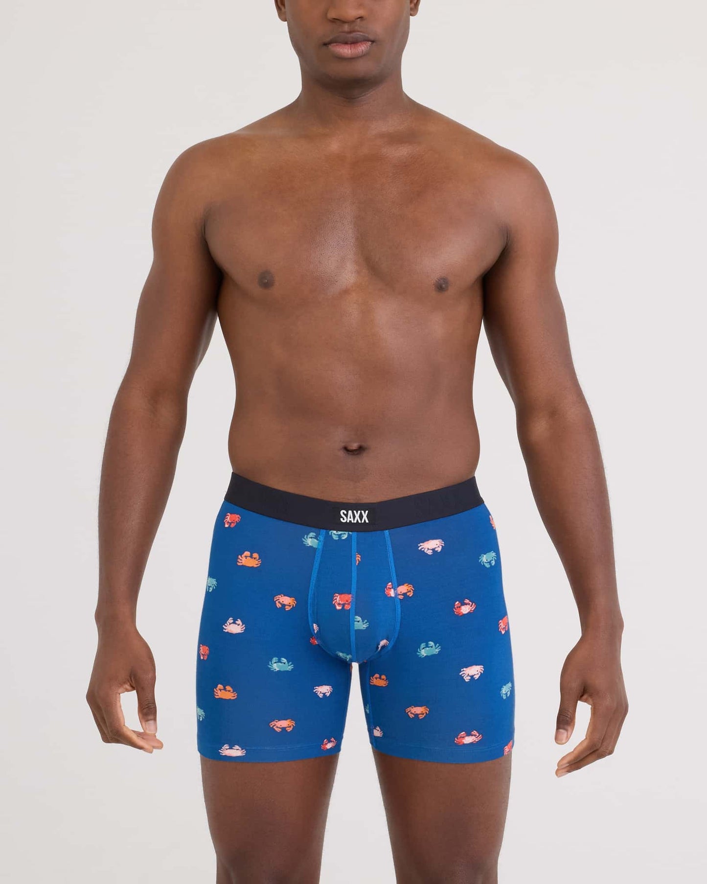 Vibe Xtra Soft Comfort Soft Comfort Boxer Brief 6" Crab Boil- Navy Dawn