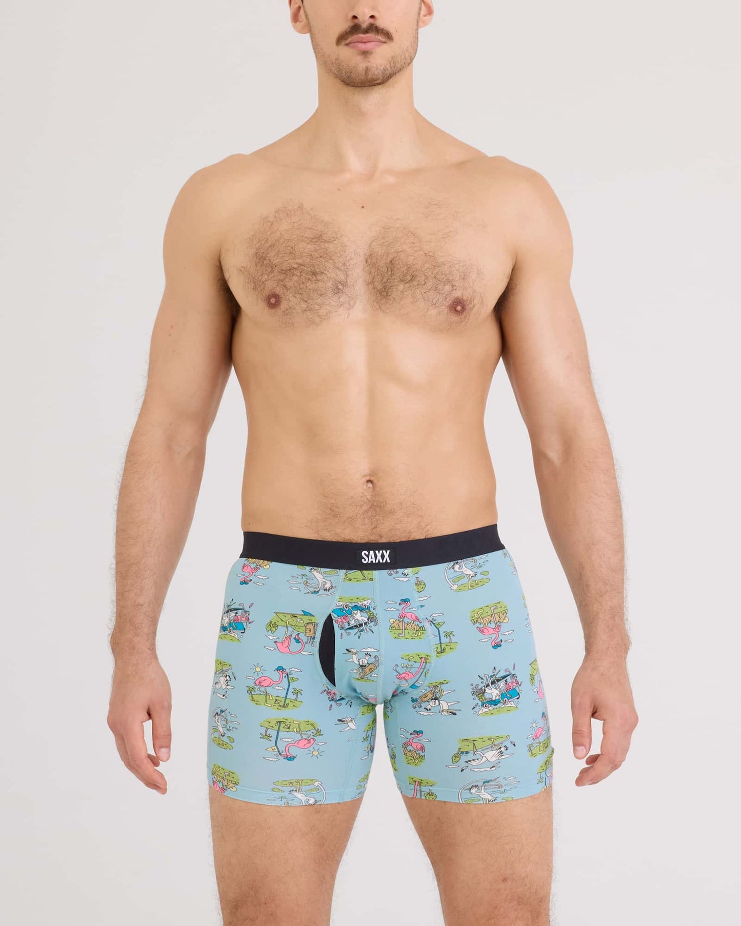 Vibe Xtra Soft Comfort Soft Comfort Boxer Brief 6" Birdie - Blue Tide