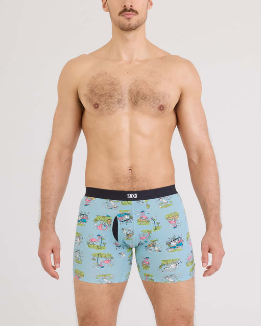 Vibe Xtra Soft Comfort Soft Comfort Boxer Brief 6" Birdie - Blue Tide