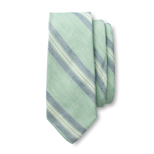 Cotton Linen Strip Tie