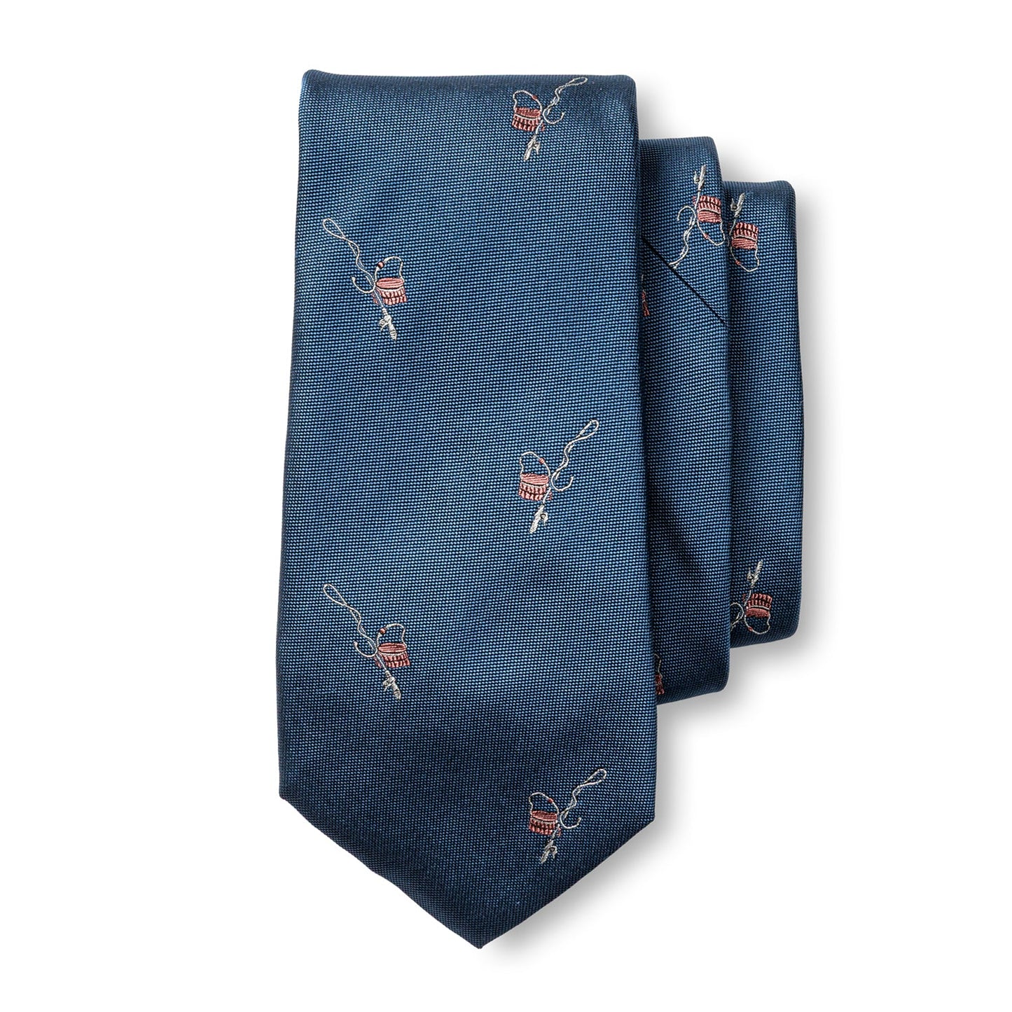 Silk Fishing Motif Tie