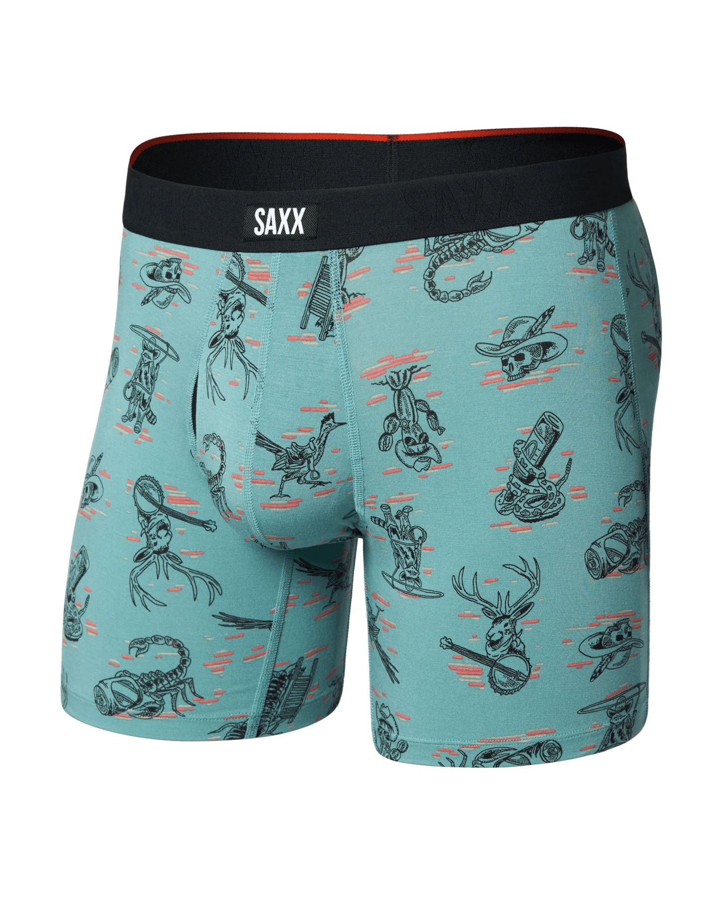 Saxx Underwear Vibe Xtra Soft Comfort Western Weird-Washed Teal