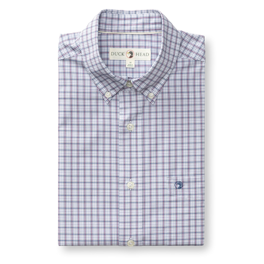 Performance Poplin Sport Shirt - Navy Peony