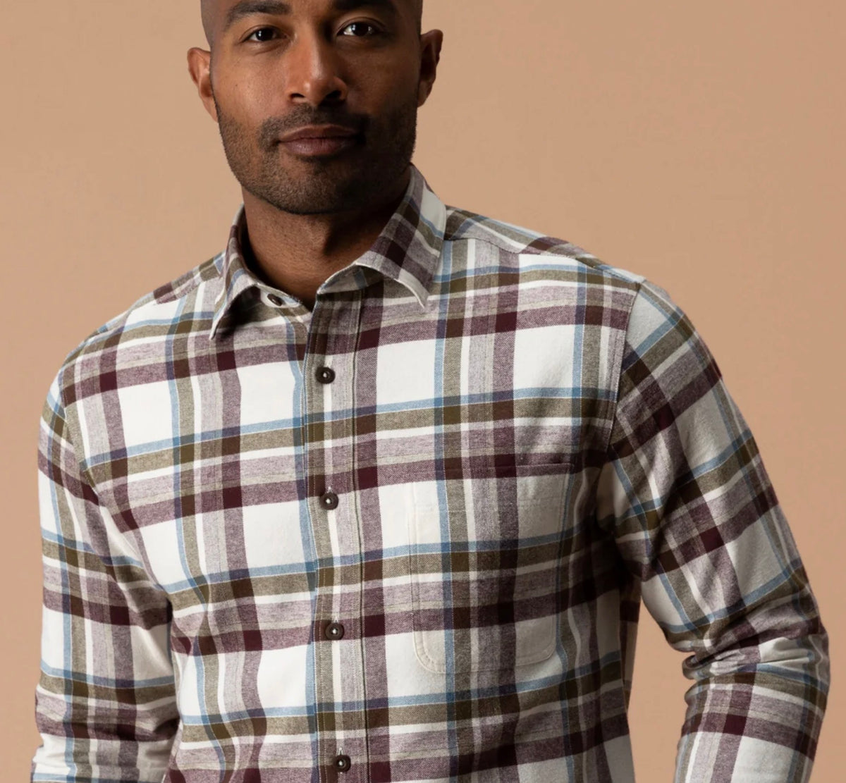 Cotton Flannel Sport Shirt - Huckleberry