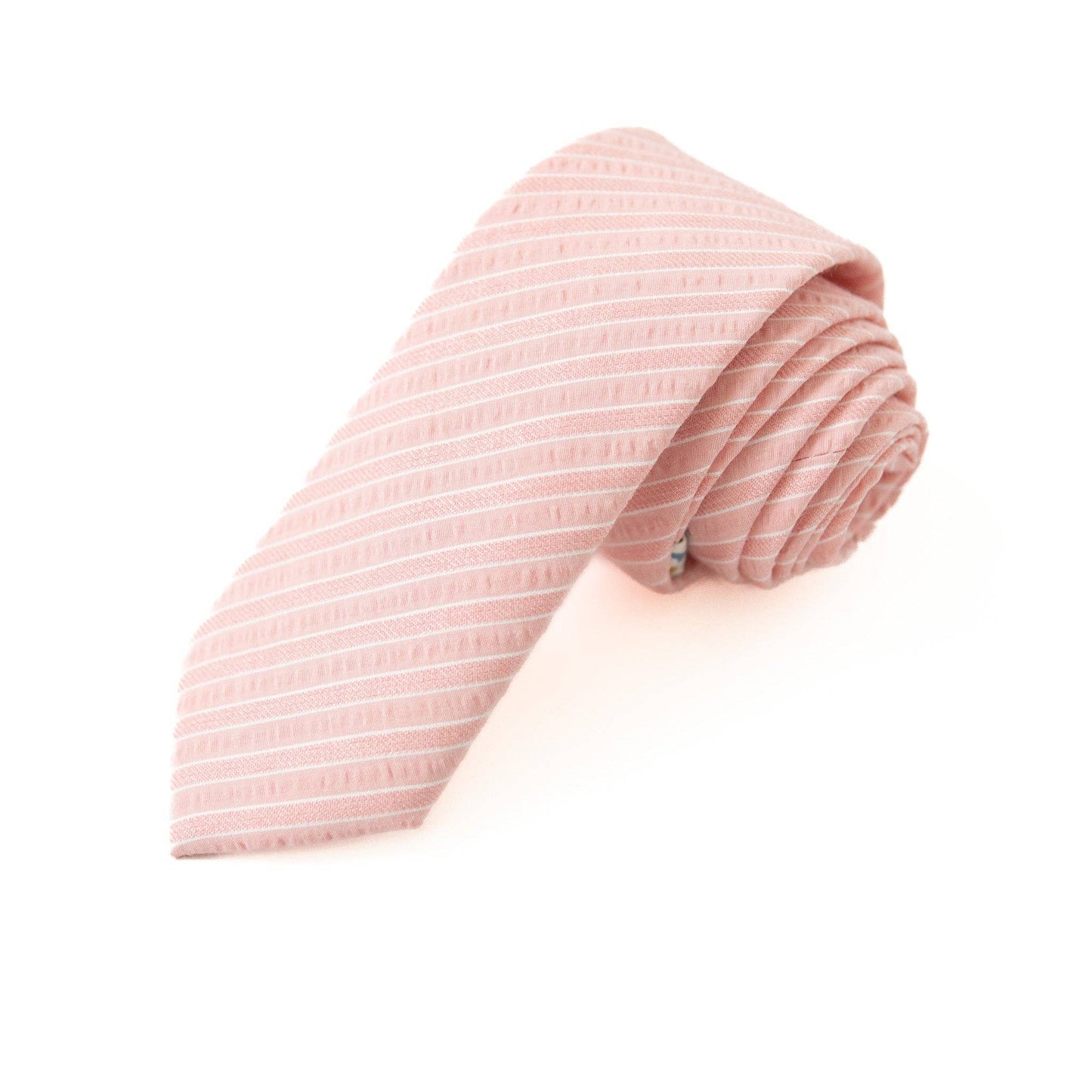Coral Stripe Men's Tie