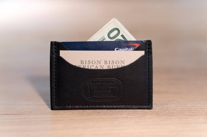 Front Pocket Wallet - American Bison Full-Grain Leather