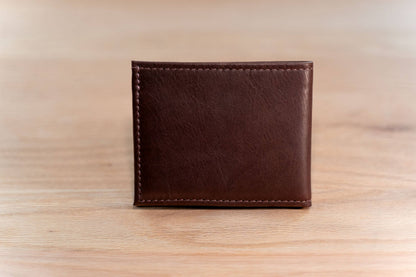 Mens Leather Bifold Wallet - ID Window - Made in USA